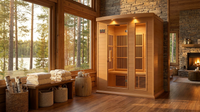 3 - Person FAR Infrared Sauna in Hemlock — Lifestyle